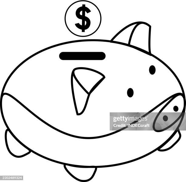 piggy bank - rupee tree stock illustrations