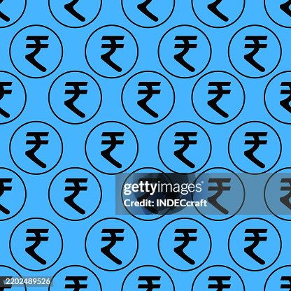 Rupee coin seamless pattern Rupee coin seamless pattern