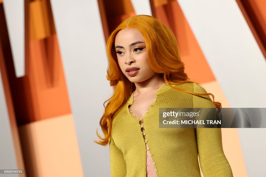 Vonuity Rapper US rapper Ice Spice attends the Vanity Fair Oscar Party at the Wallis ...