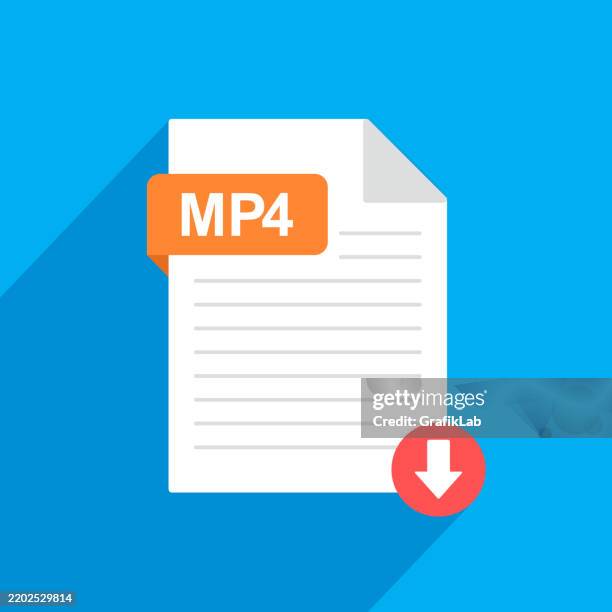 mp4 file format icon download - file storage format stock illustrations