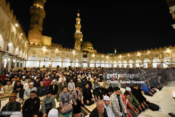 Tarawih prayers are held on the first night following the spotting of the crescent moon in the ninth month of the Islamic calendar on February 28,...