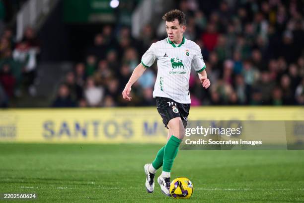 Inigo Vicenteof Real Racing Club during the LaLiga Hypermotion match between Racing Santander v Elche at the Campos de Sport de El Sardinero on March...