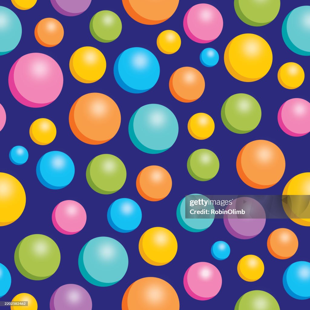 Colorful Spheres Seamless Pattern