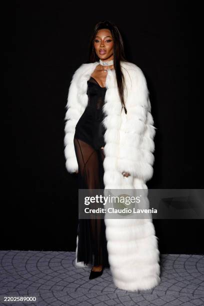 Naomi Campbell attends the "Fiuggi Loved By Vogue" event during the Milan Fashion Week - Womenswear Fall/Winter 2025/2026 on February 28, 2025 in...
