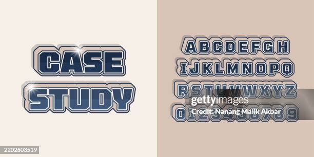 case study editable text effect. text can be changed in "graphic styles" panel. - case study stock illustrations