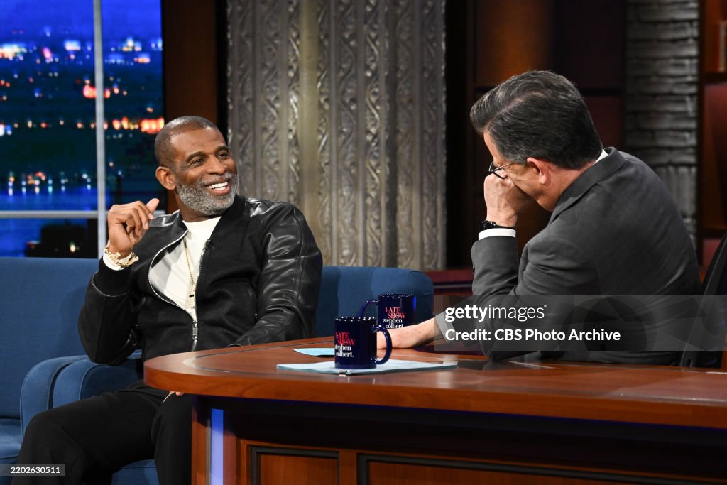 Donta Colbert The Late Show with Stephen Colbert and guest Deion Sanders during ...