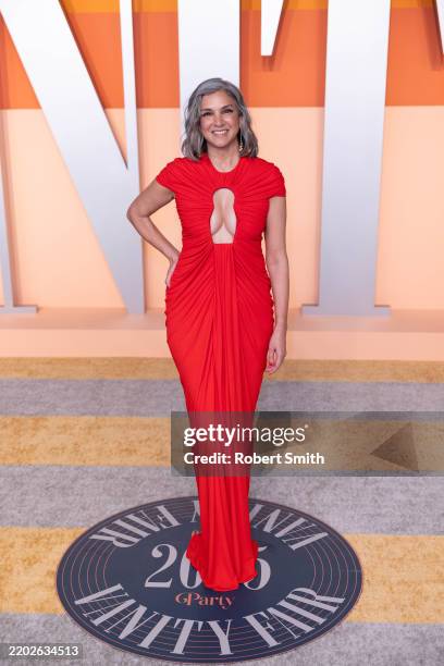 Radhika Jones attends the 2025 Vanity Fair Oscar Party Dinner Arrivals on March 3, 2025 at Wallis Annenberg Center for the Performing Arts in Beverly...