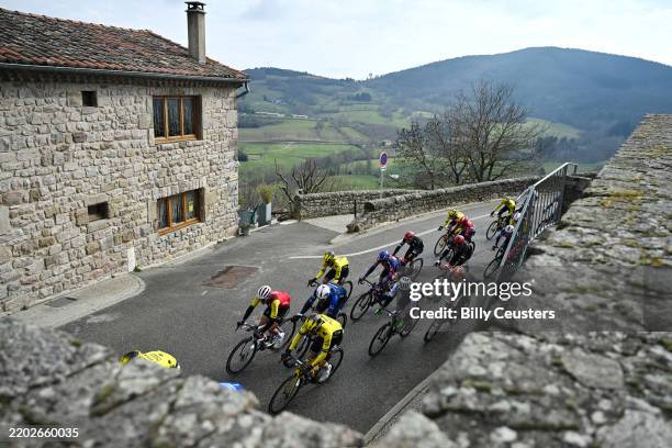Jonathan Lastra Martinez of Spain and Team Cofidis and a general view of the peloton competing during the 25th Faun-Ardeche Classic 2025 a 165.9km...