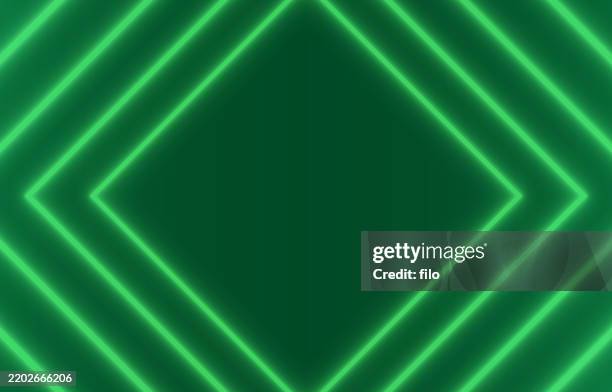 green diamond glow tunnel background - arcade background stock illustrations