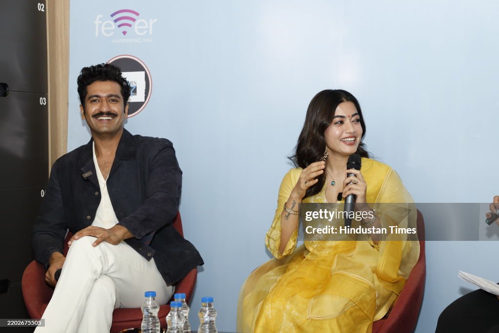 HT Exclusive: Bollywood Actors Vicky Kaushal And Rashmika Mandanna Promote Movie "Chhaava" At HT Media Office