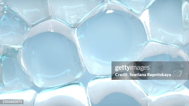 abstract background showing melting ice cubes forming a textured surface - cellule photos et images de collection