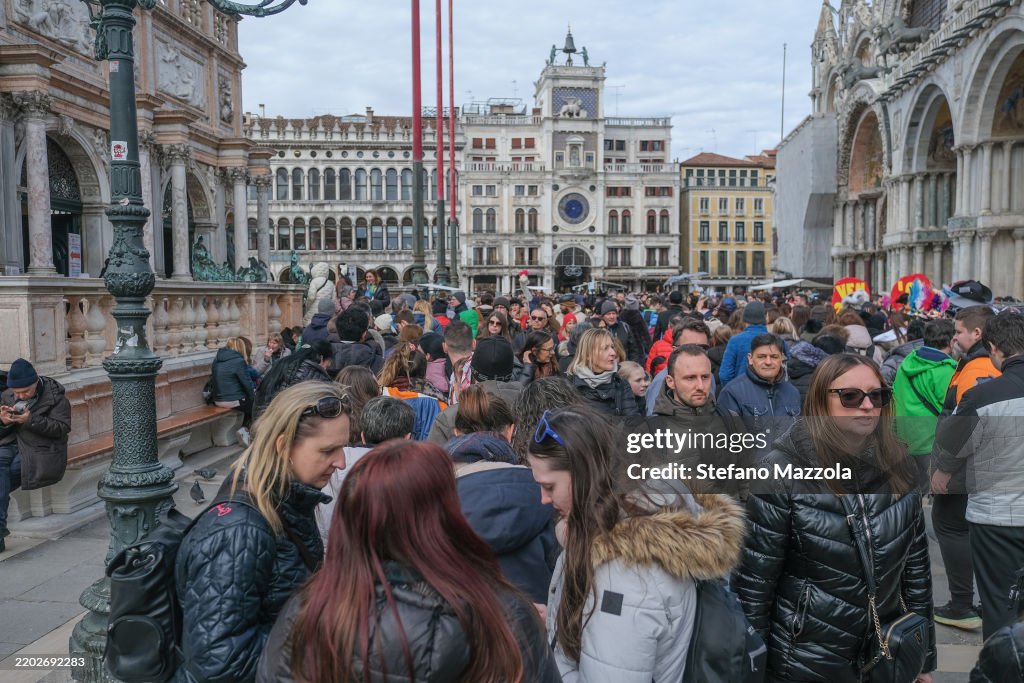 Overtourism In Venice At Carnival Time