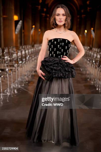 Keira Knightley at Le Grand Dîner du Louvre held at Musée du Louvre on March 04, 2025 in Paris, France.