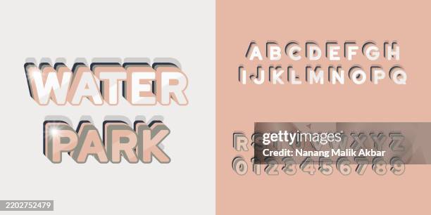 water park editable text effect. text can be changed in "graphic styles" panel. - waterpark stock illustrations