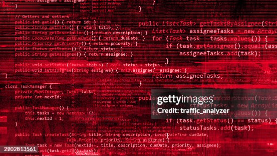 Red Code Background High-Res Vector Graphic - Getty Images