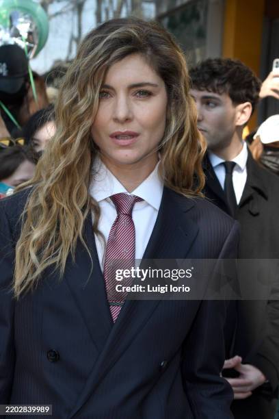 Vittoria Puccini is seen during the Milan Fashion Week Womenswear Fall/Winter 2025/2026 on March 02, 2025 in Milan, Italy.