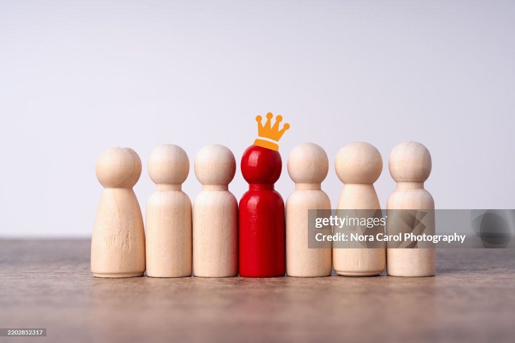 Wood Figurine with Crown