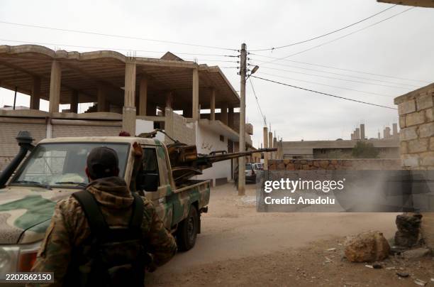 Security forces aligned with Syria's new government launch an operation targeting remnants of the ousted Baath regime in Sanamayn, Daraa province,...