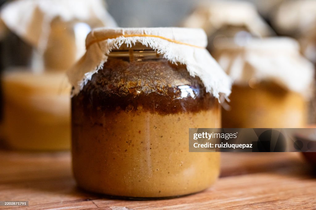 Corn amino acid paste for fermented sauce in a jar