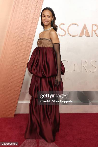 Zoe Saldana attends the 97th Annual Oscars at Dolby Theatre on March 02, 2025 in Hollywood, California.