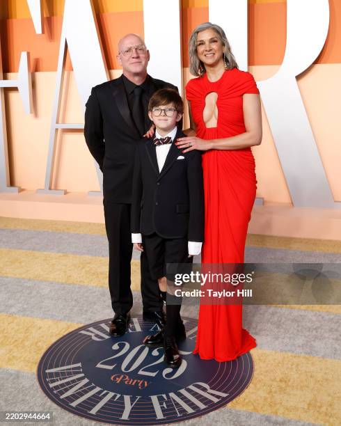 Radhika Jones attends the 2025 Vanity Fair Oscar Party hosted by Radhika Jones at Wallis Annenberg Center for the Performing Arts on March 02, 2025...