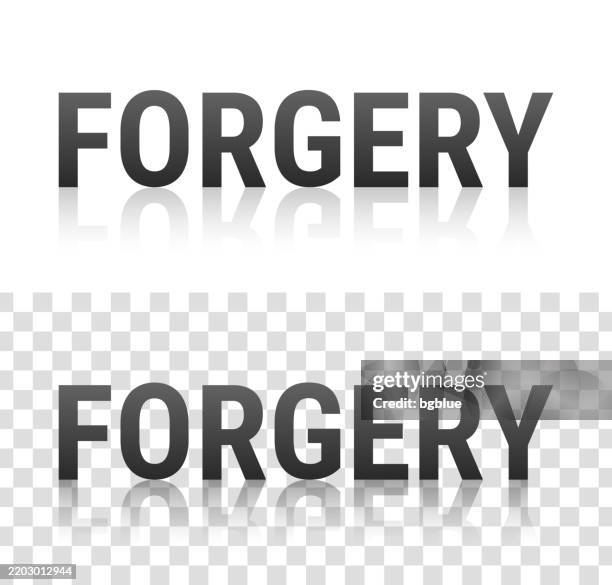Forgery Text With Reflection On Transparent Background High-Res Vector ...