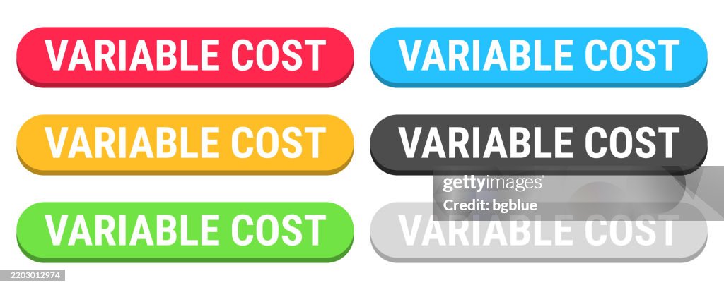 Customer Variables Button Variable Cost Colorful 3d Click Web Buttons On Blank Background High ...