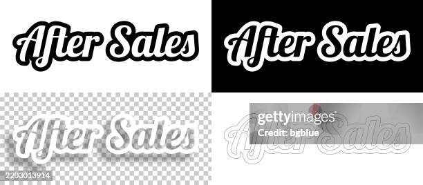 after sales - text for design. blank, white and black backgrounds - line text - after party stock illustrations