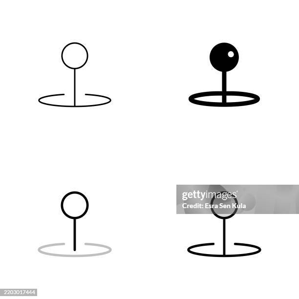 map pin universal icon design in four styles with editable stroke. line, solid, flat line, and duotone line. suitable for web page, mobile app, ui, ux, and gui design. - access icon vector stroke stock illustrations