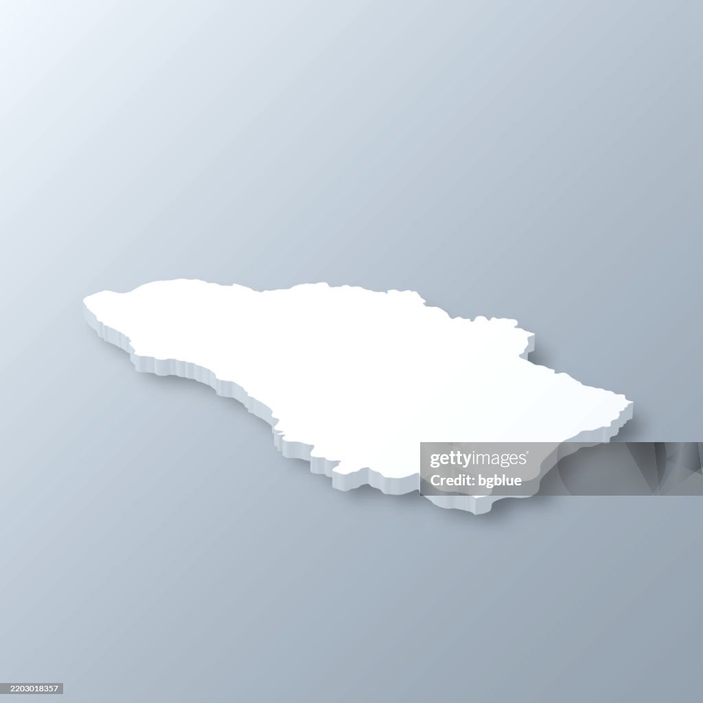 Howard County, Maryland. 3D Map on gray background