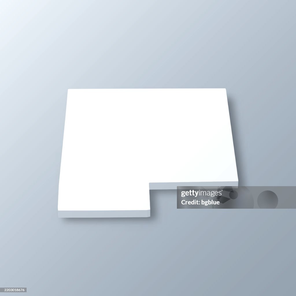 Genesee County, Michigan. 3D Map on gray background