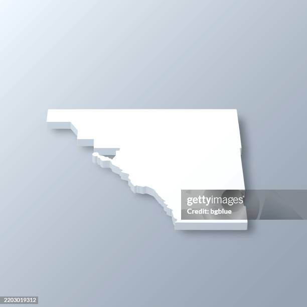 Osceola County Florida 3d Map On Gray Background High-Res Vector Graphic