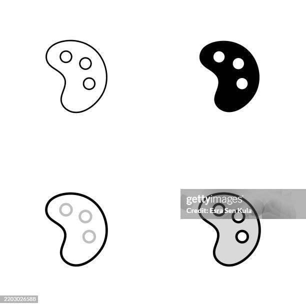 color palette universal icon design in four styles with editable stroke. line, solid, flat line, and duotone line. suitable for web page, mobile app, ui, ux, and gui design. - creative design studio stock illustrations
