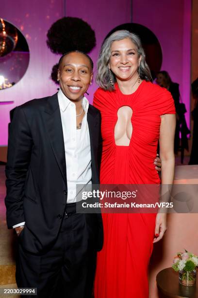Lena Waithe and Radhika Jones, Editor-in-Chief of Vanity Fair attend the 2025 Vanity Fair Oscar Party Hosted By Radhika Jones at Wallis Annenberg...