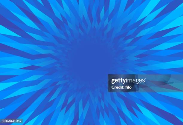 blue burst excitement blast circle modern zoom warp background - conversion kick stock illustrations