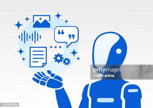 generative ai concept - learning computer programming stock illustrations