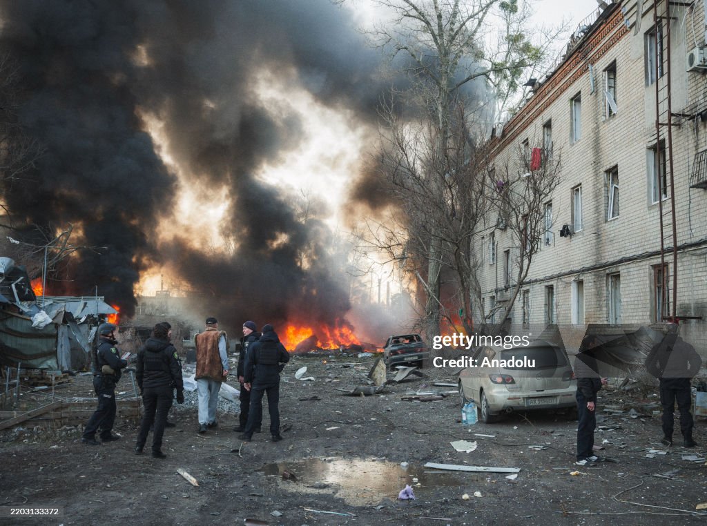 Russian Iskander missile strikes civilian facility in Kharkiv, causing explosion and damage