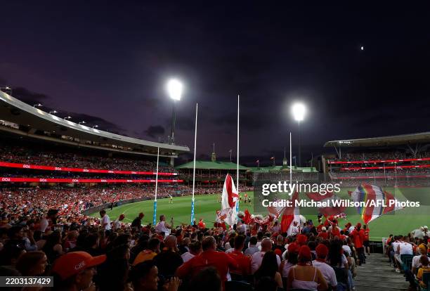General view during the 2025 AFL Opening Round match between the Sydney Swans and the Hawthorn Hawks at the Sydney Cricket Ground on March 7, 2025 in...