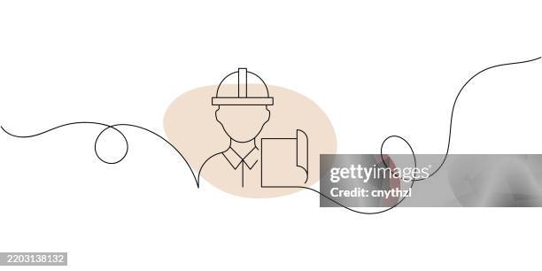 continuous line drawing of constructor icon. hand drawn symbol vector illustration. - continuous line drawing stock illustrations
