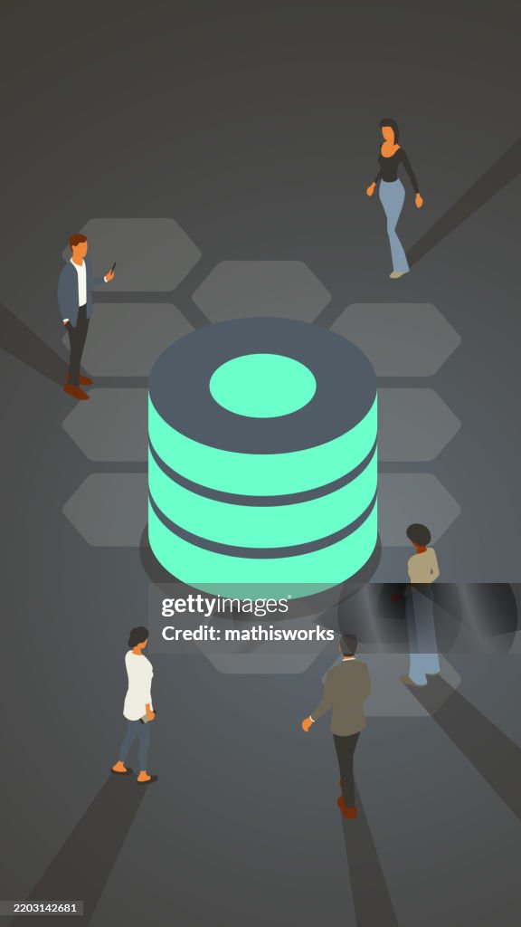 Data Ranger Symbol Data Symbol With People High-Res Vector Graphic - Getty Images