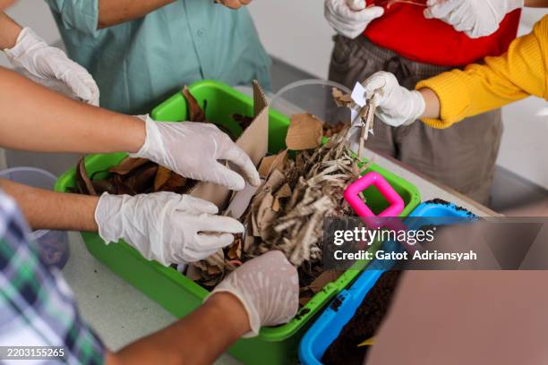 people with disabilities contribute to the environment - soil sample stock pictures, royalty-free photos & images