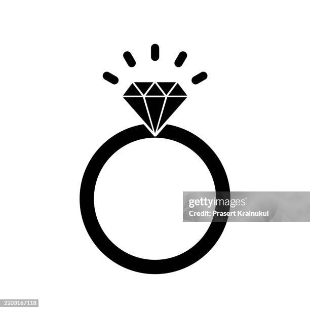 wedding ring icon. jewelry logo - wedding symbols stock pictures, royalty-free photos & images