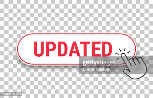 Updated - 3D click web button with hand cursor on blank background Updated - 3D click web button with hand cursor on blank background