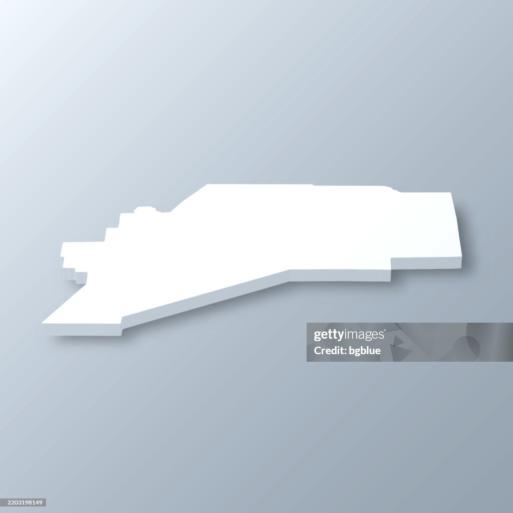 Denali, Alaska. 3D Map on gray background