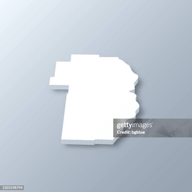 jefferson county, ohio. 3d map on gray background - steubenville ohio stock illustrations