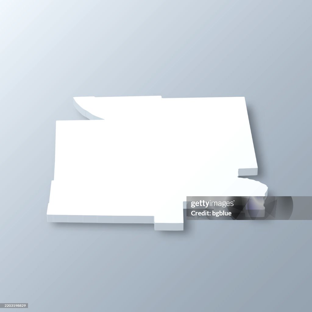 Tompkins County, New York. 3D Map on gray background