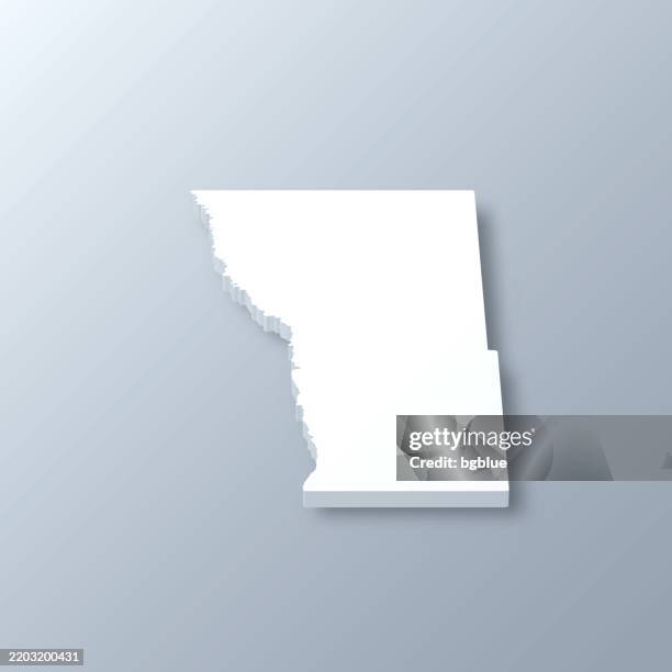 wilkin county, minnesota. 3d map on gray background - breckenridge stock illustrations