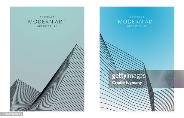 ilustraciones, imágenes clip art, dibujos animados e iconos de stock de fondos de carteles de conceptos de arquitectura de arte lineal abstracto - arte minimalista