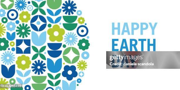 happy earth day. world environment day design. - social media template stock illustrations