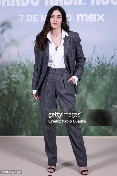Mariela Garriga attends the "Cuando Nadie Nos Ve" photocall at Hotel Rosewood Villamagna on March 04, 2025 in Madrid, Spain.